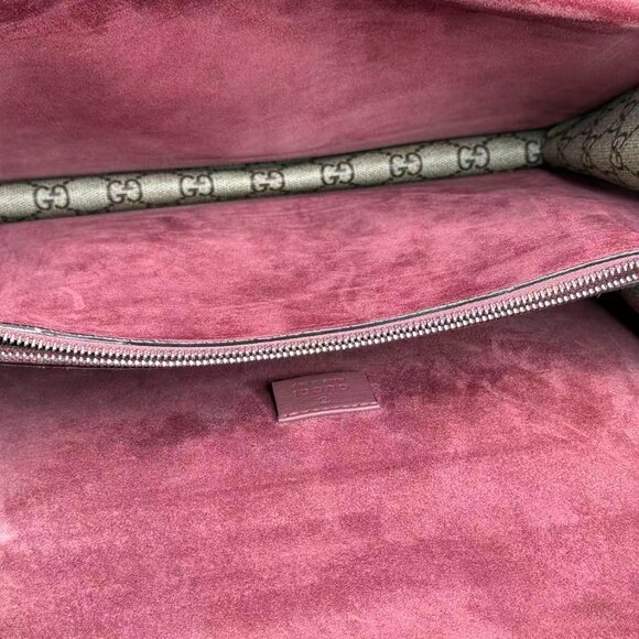 Gucci GG Logo Supreme Large Dionysus Shoulder Bag with Floral Accent - Picture 8 of 8